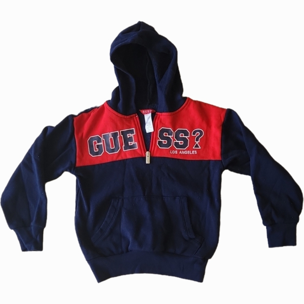 Guess blue red hoodie sweater boys size 8